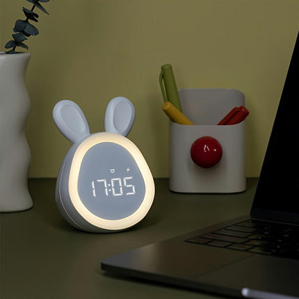 1pc Cute Rabbit Alarm Clock Intelligent Alarm Clock For Home Room Living Room Office Decor