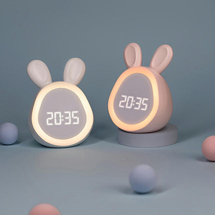 1pc Cute Rabbit Alarm Clock Intelligent Alarm Clock For Home Room Living Room Office Decor