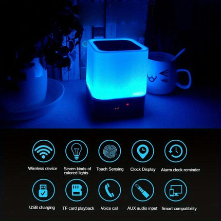 Night Light Speaker Digital Alarm Clock Light Clock  Suitable for Family Gatherings and Parties