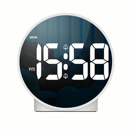 Digital Alarm Clock, Large Display With Date And Day Desk Clock, Bedroom Bedside Home Office Decor