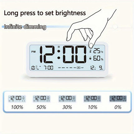 Digital Alarm Clock Portable Desk Clock with Large Display, Date Feature for Bedroom and Home