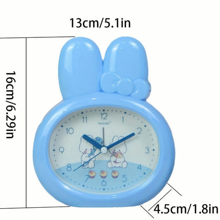 Cute Cartoon Rabbit Alarm Clock with Night Light Beep Alarm Feature for Back to School