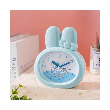 Cute Cartoon Rabbit Alarm Clock with Night Light Beep Alarm Feature for Back to School