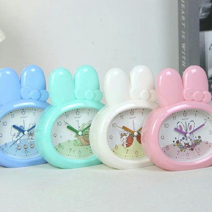 Cute Cartoon Rabbit Alarm Clock with Night Light Beep Alarm Feature for Back to School