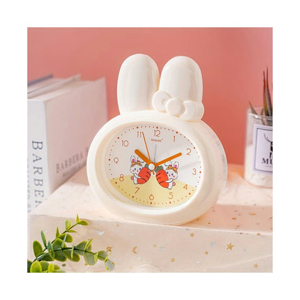 Cute Cartoon Rabbit Alarm Clock with Night Light Beep Alarm Feature for Back to School