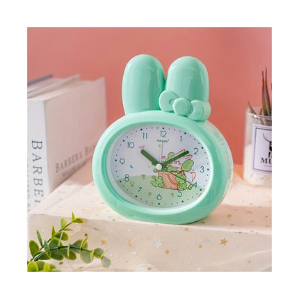 Cute Cartoon Rabbit Alarm Clock with Night Light Beep Alarm Feature for Back to School