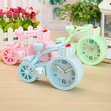 Unique Bicycle-Shaped Silent Alarm Clock Ideal for Home, Living Room, Bedroom & Office Decor