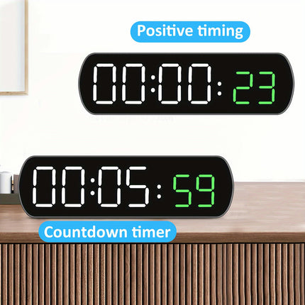 Voice Control Digital Alarm Clock Snooze Desktop Digital Clock Type-C USB Port LED Clock