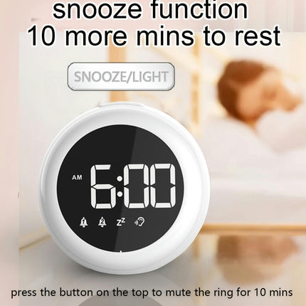 Rainbow Colorful Smart Table Clock Voice Control Double Alarm Clock LED Snooze Function Home Decor