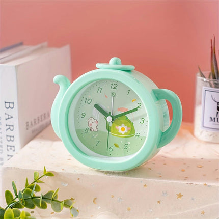 1pc Cute Teapot Shaped Cartoon Alarm Clock With Light Beeping Sound, Ideal For Students And Gift