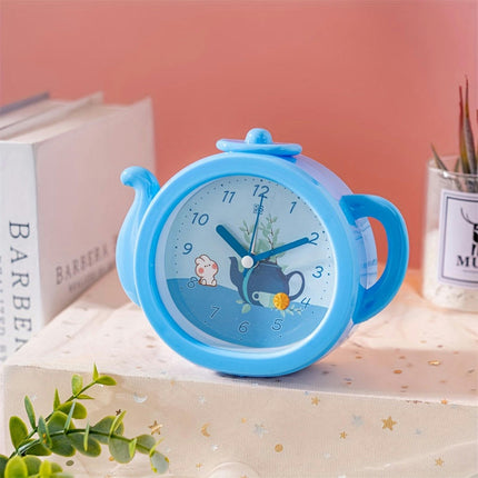 1pc Cute Teapot Shaped Cartoon Alarm Clock With Light Beeping Sound, Ideal For Students And Gift