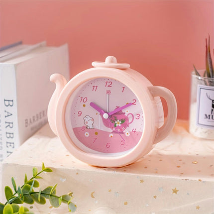 1pc Cute Teapot Shaped Cartoon Alarm Clock With Light Beeping Sound, Ideal For Students And Gift