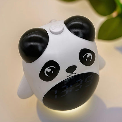 Adorable Panda Digital Alarm Clock with Battery Powered, USB Charging, and Alarm Functionality