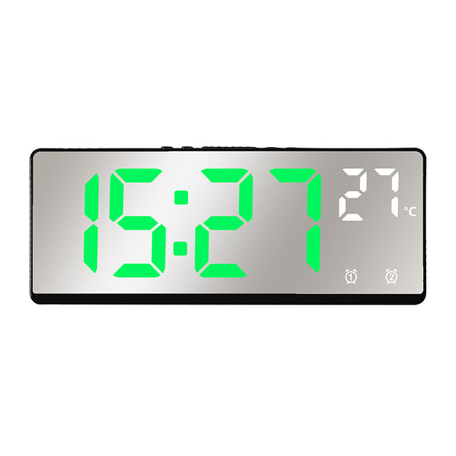 Digital Alarm Clock with Adjustable Brightness LED Mirror Electronic Clocks for Bedroom Bedside