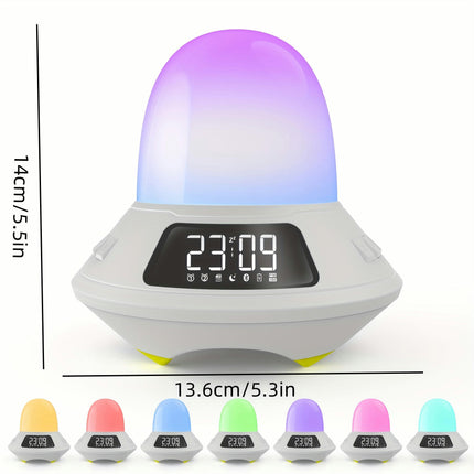 1pc Speaker Alarm Clock Wake Up Light White Noise Machine With Sleep Noise Light