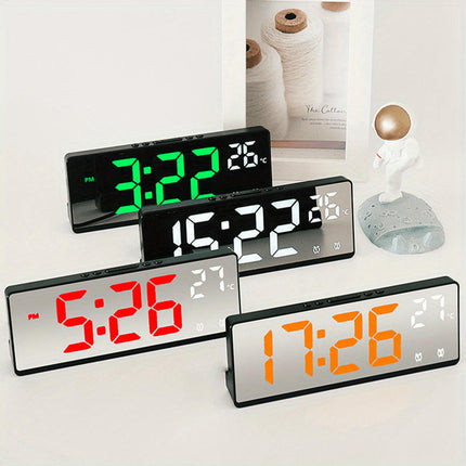 6.9 Inches Electronic Alarm Clock 5 Levels Brightness Adjustable Clock