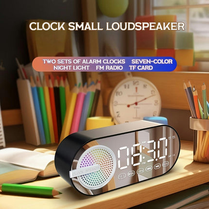 Wireless Clock Speaker, Subwoofer 3D Surround Sound with breathing lamp advanced appearance