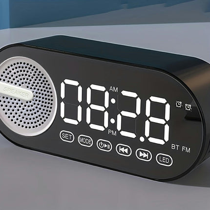 Wireless Clock Speaker, Subwoofer 3D Surround Sound with breathing lamp advanced appearance