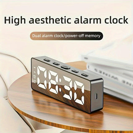 USB Charging LED Alarm Clock with Dual Alarms, 12/24 Hour Display, Perfect for Home and Office