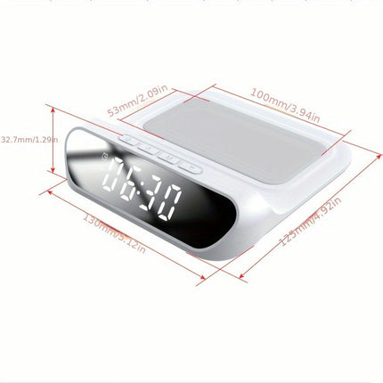 Mobile Phone Wireless Charger 15W LED Simple Clock Luminous Electronic Alarm Clock