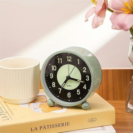 Charming Cartoon-Themed Silent Alarm Clock with Luminous Display-Mute for Bedroom & Travel