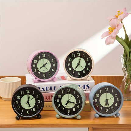 Charming Cartoon-Themed Silent Alarm Clock with Luminous Display-Mute for Bedroom & Travel