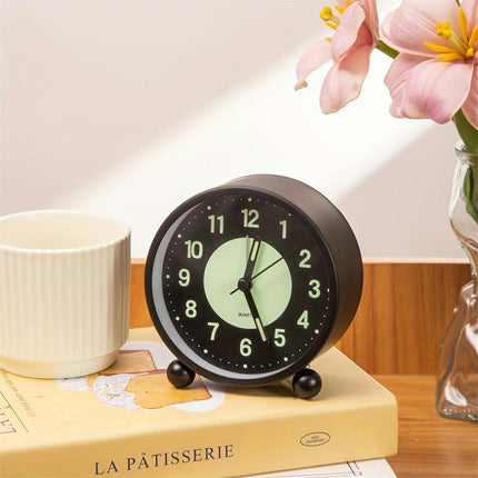 Charming Cartoon-Themed Silent Alarm Clock with Luminous Display-Mute for Bedroom & Travel