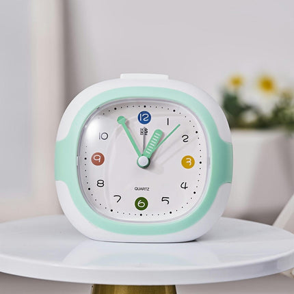 Battery-Powered, Rectangular, Travel Alarm Clock with LED Light Suitable for Bedside or Desk