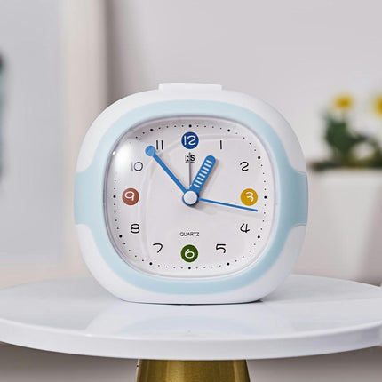 Battery-Powered, Rectangular, Travel Alarm Clock with LED Light Suitable for Bedside or Desk