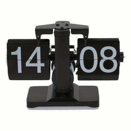 LED-Illuminated Automatic Flip Page Desk Clock Flip Down Clock, Battery Powered Clock Home Decoration