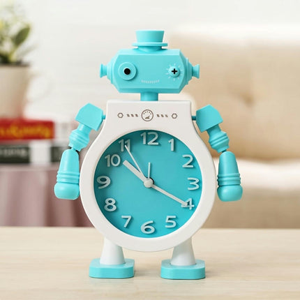 1pc Creative Couple Robot Alarm Clock Student Bedroom Cartoon Clock For Home Room Living Room Decor