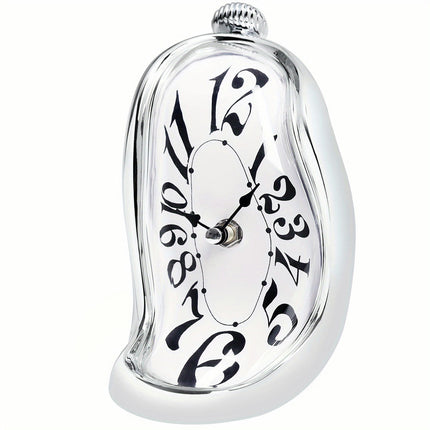 Twisted Design Table Desk Clock, Creative Silent Electronic Clock, Modern Art Craft Timepiece