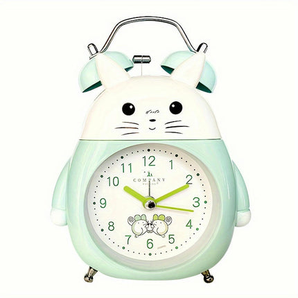 Cute Hamster Cartoon Alarm Clock - Loud & Silent  Perfect for Back to School & Christmas Gifts