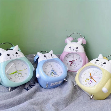 Cute Hamster Cartoon Alarm Clock - Loud & Silent  Perfect for Back to School & Christmas Gifts