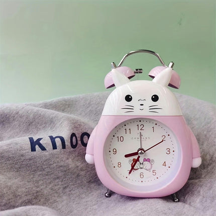 Cute Hamster Cartoon Alarm Clock - Loud & Silent  Perfect for Back to School & Christmas Gifts