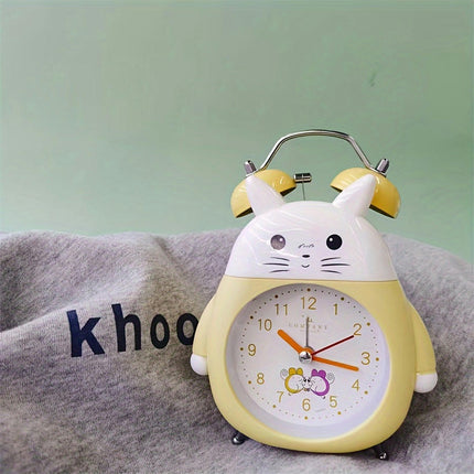 Cute Hamster Cartoon Alarm Clock - Loud & Silent  Perfect for Back to School & Christmas Gifts