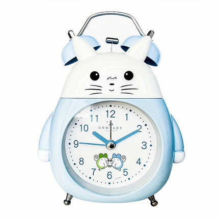 Cute Hamster Cartoon Alarm Clock - Loud & Silent  Perfect for Back to School & Christmas Gifts