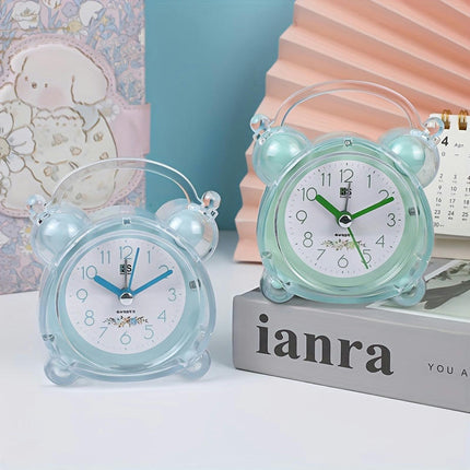 1pc Simple Crystal Alarm Clock Bedside Desk Clock, Student Alarm Clocks For Home Room Living Room Decor