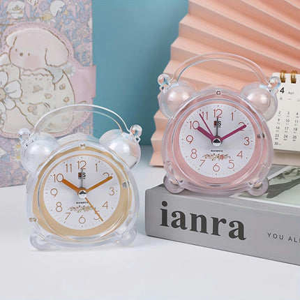 1pc Simple Crystal Alarm Clock Bedside Desk Clock, Student Alarm Clocks For Home Room Living Room Decor