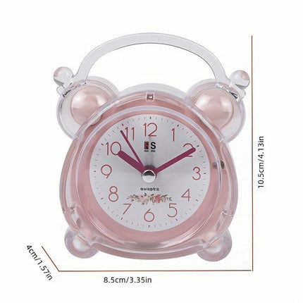 1pc Simple Crystal Alarm Clock Bedside Desk Clock, Student Alarm Clocks For Home Room Living Room Decor