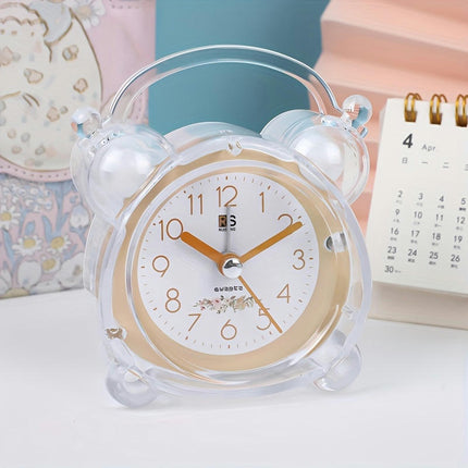 1pc Simple Crystal Alarm Clock Bedside Desk Clock, Student Alarm Clocks For Home Room Living Room Decor