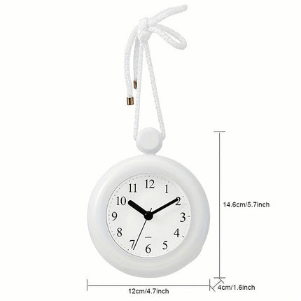 1pc Clock Bathroom Waterproof Lanyard Clock Adjustable Round Alarm Table Decoration