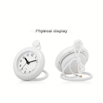 1pc Clock Bathroom Waterproof Lanyard Clock Adjustable Round Alarm Table Decoration