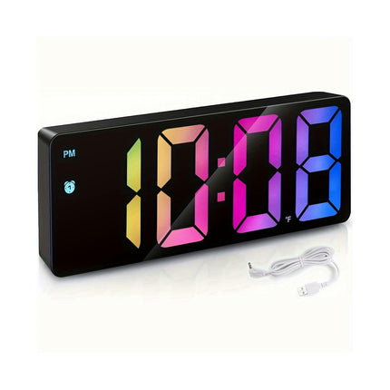 1pc LED Digital Electronic Clock, Bedside Alarm Clock Alarm Clock With Temperature Display, Bedroom Clock