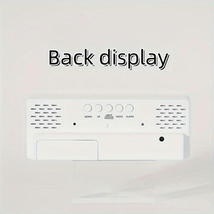 1pc LED Mirror Clock, Room Decoration Clock For Displaying Time, Temperature And Date