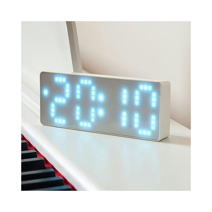 1pc LED Mirror Clock, Room Decoration Clock For Displaying Time, Temperature And Date