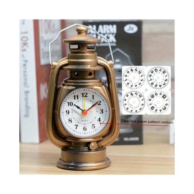 1pc Vintage Kerosene Lamp Style Portable Alarm Clock For Home Room Living Room Office Decor