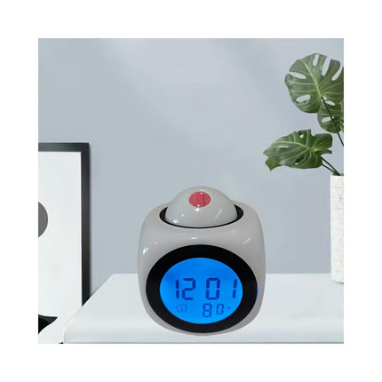 Digital Projection Alarm Clock With Temperature Display, Music Alarm, Musical Clock Time Wall Projection