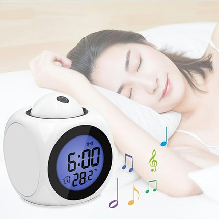 Digital Projection Alarm Clock With Temperature Display, Music Alarm, Musical Clock Time Wall Projection