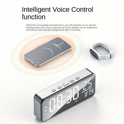 Intelligent Voice-Activated LED Digital Clock, USB Charging Desk Clock For Children And Students